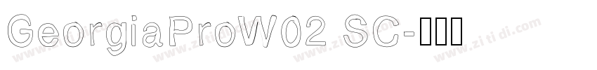 GeorgiaProW02 SC字体转换